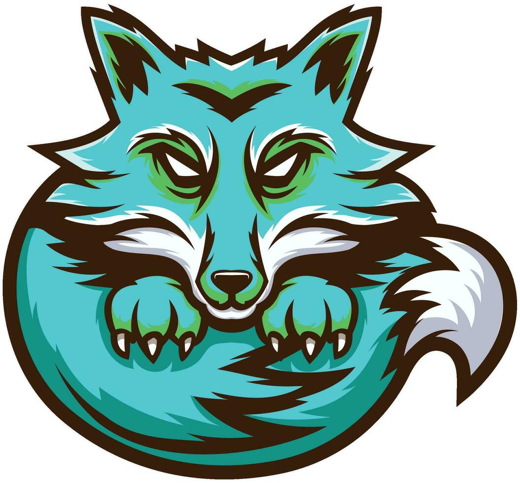 colorida abstrato a Raposa mascote livre logotipo vetor