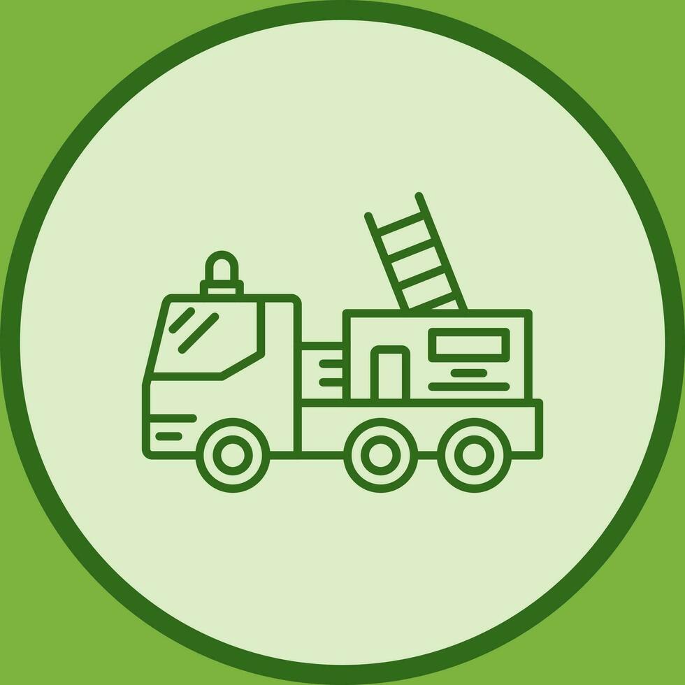 ícone de vetor de caminhão de bombeiros