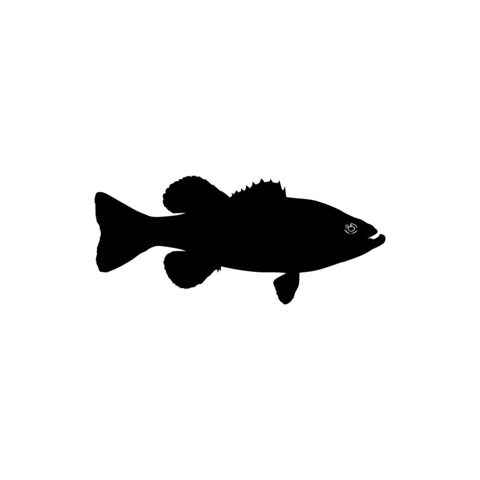 graves peixe silhueta, pode usar para arte ilustração, logotipo grama, pictograma, mascote, local na rede Internet, ou gráfico Projeto elemento. vetor ilustração