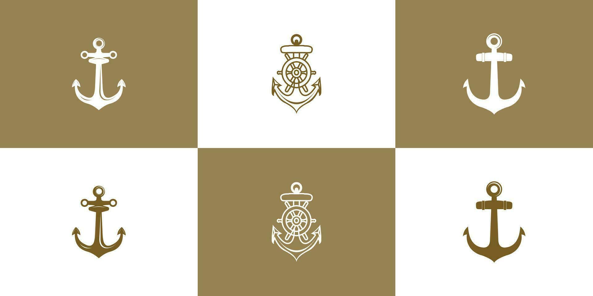 vetor conjunto do âncora logotipo coleção com criativo estilo Prêmio vetor