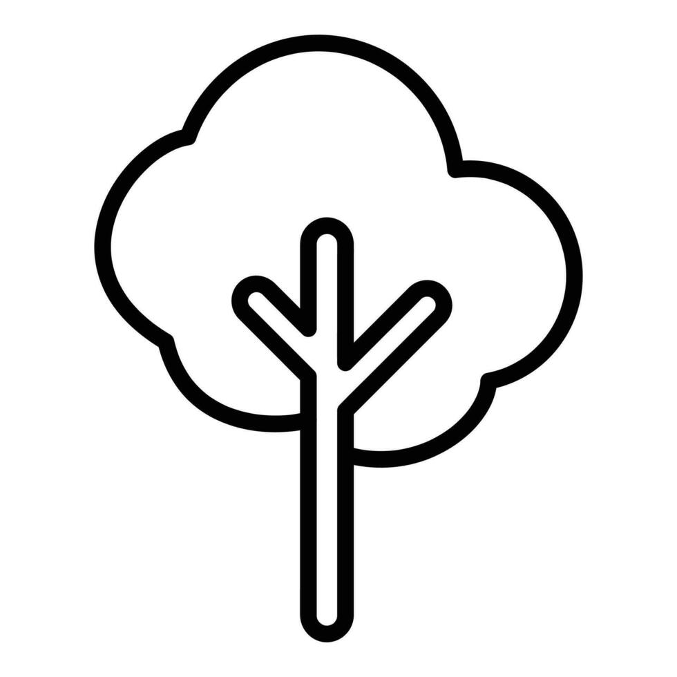árvore vetor ícone, linear estilo ícone, a partir de agricultura ícones coleção, isolado em branco fundo.