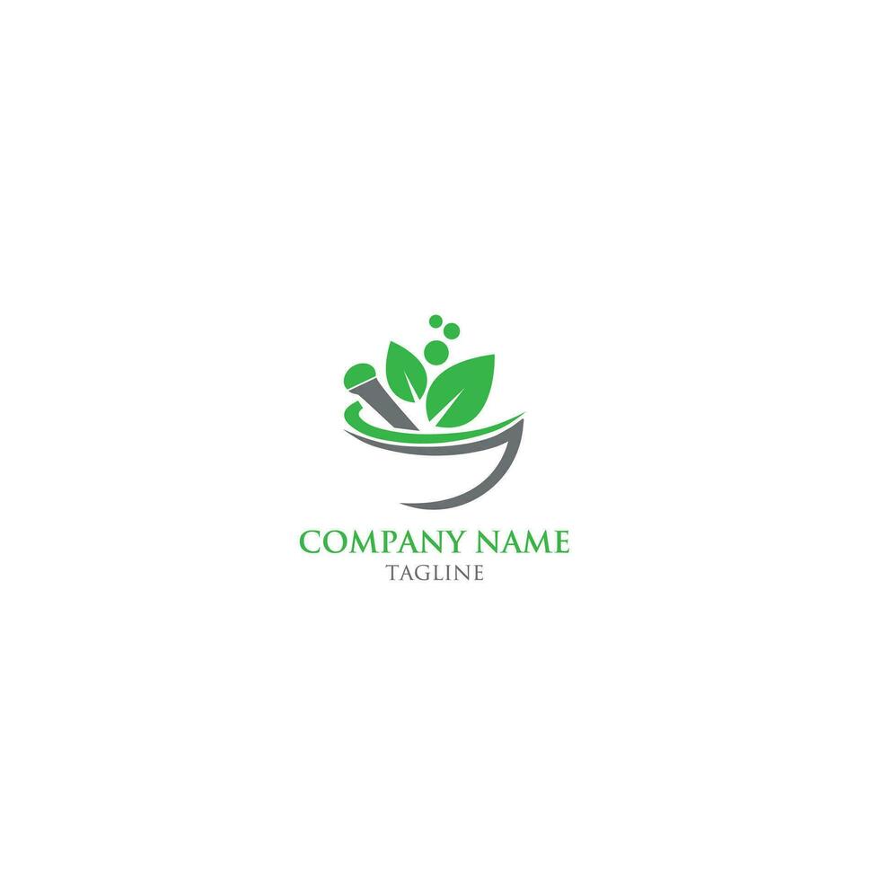 logotipo ervas ícone modelo vetor e natureza folha combinar logotipo