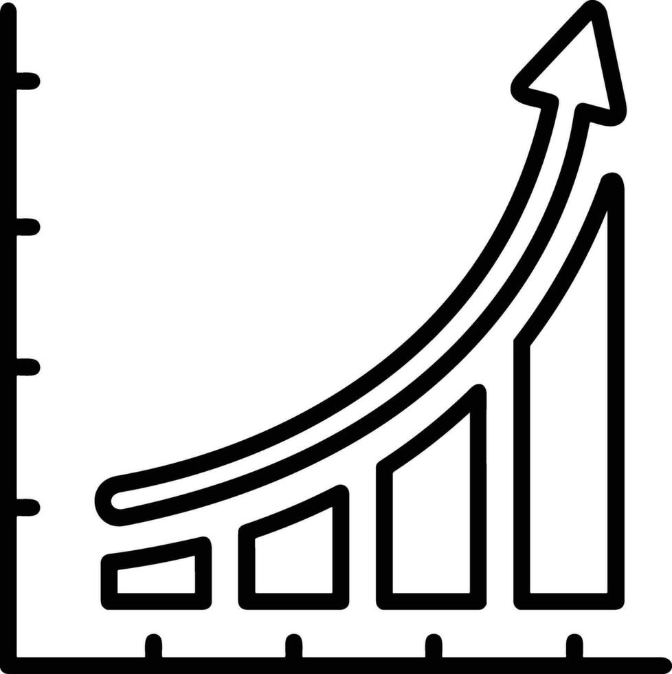 crescimento o negócio ícone símbolo vetor imagem. ilustração do a progresso esboço infográfico estratégia desenvolvimento Projeto imagem