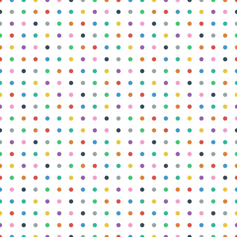 ilustração em vetor sem costura retro colorido polka dot fundo padrão.