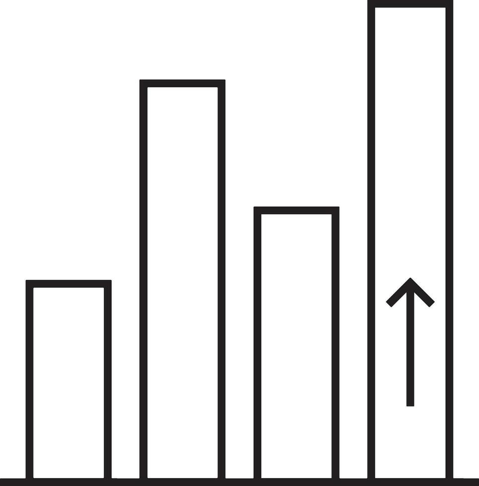 crescimento o negócio ícone símbolo vetor imagem. ilustração do a progresso esboço infográfico estratégia desenvolvimento Projeto imagem