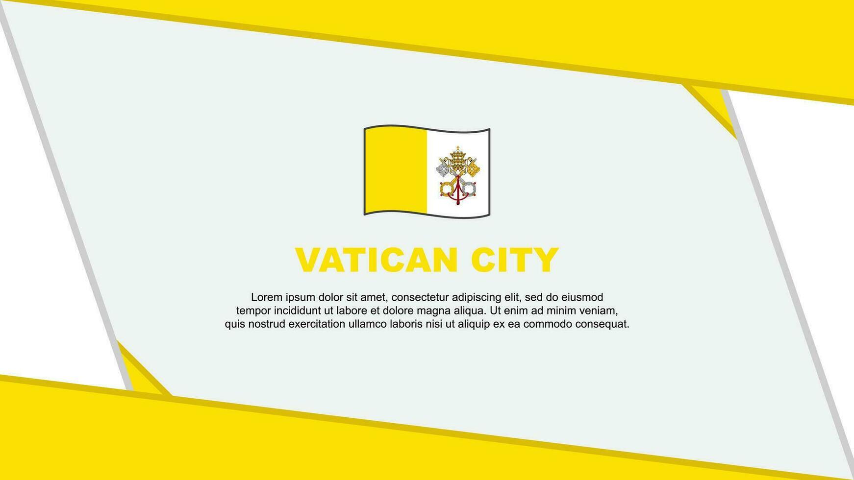 Vaticano cidade bandeira abstrato fundo Projeto modelo. Vaticano cidade independência dia bandeira desenho animado vetor ilustração. Vaticano cidade desenho animado