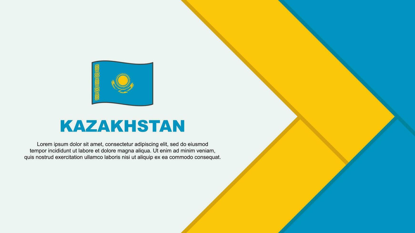 Cazaquistão bandeira abstrato fundo Projeto modelo. Cazaquistão independência dia bandeira desenho animado vetor ilustração. Cazaquistão ilustração