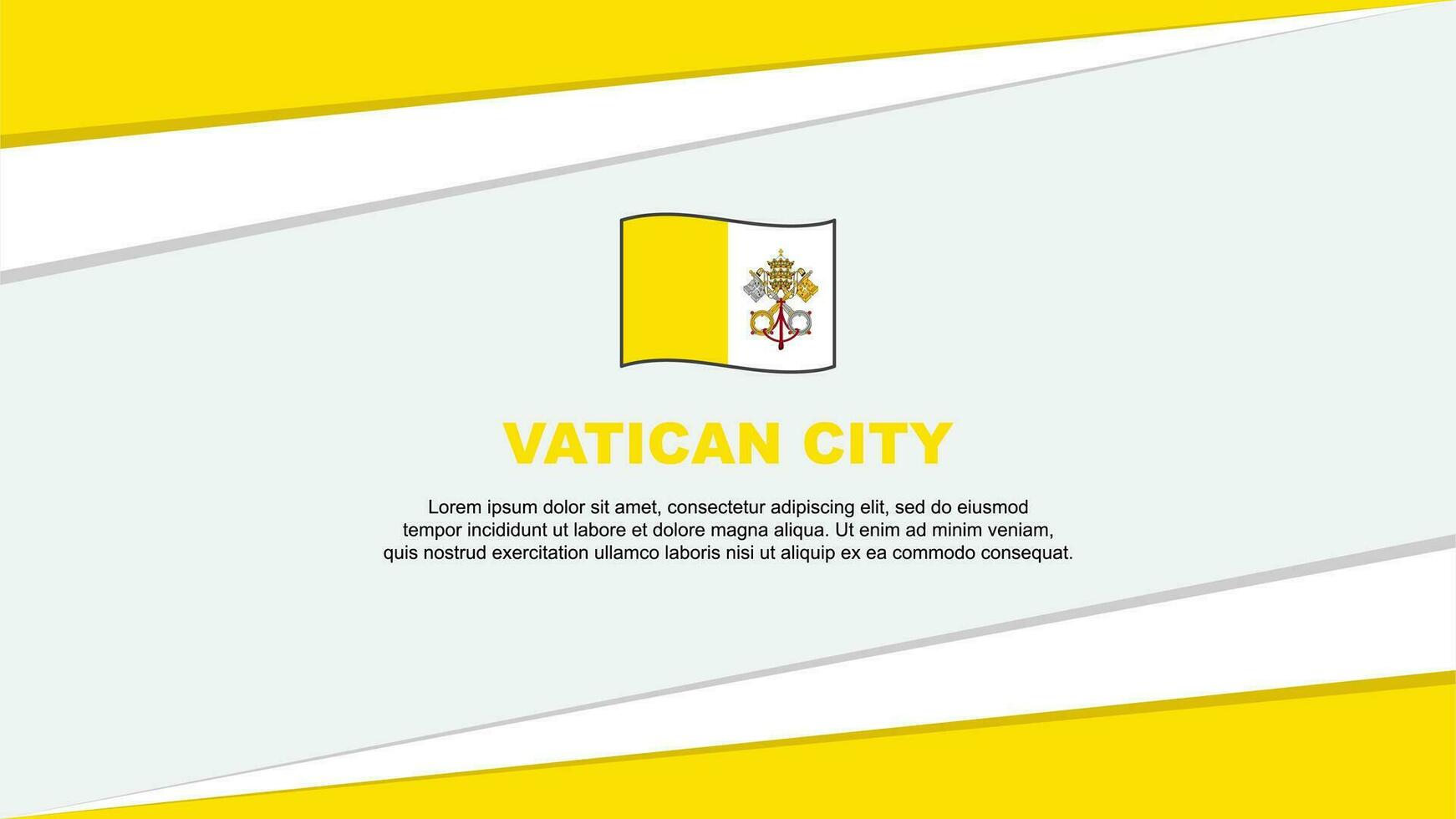 Vaticano cidade bandeira abstrato fundo Projeto modelo. Vaticano cidade independência dia bandeira desenho animado vetor ilustração. Vaticano cidade bandeira