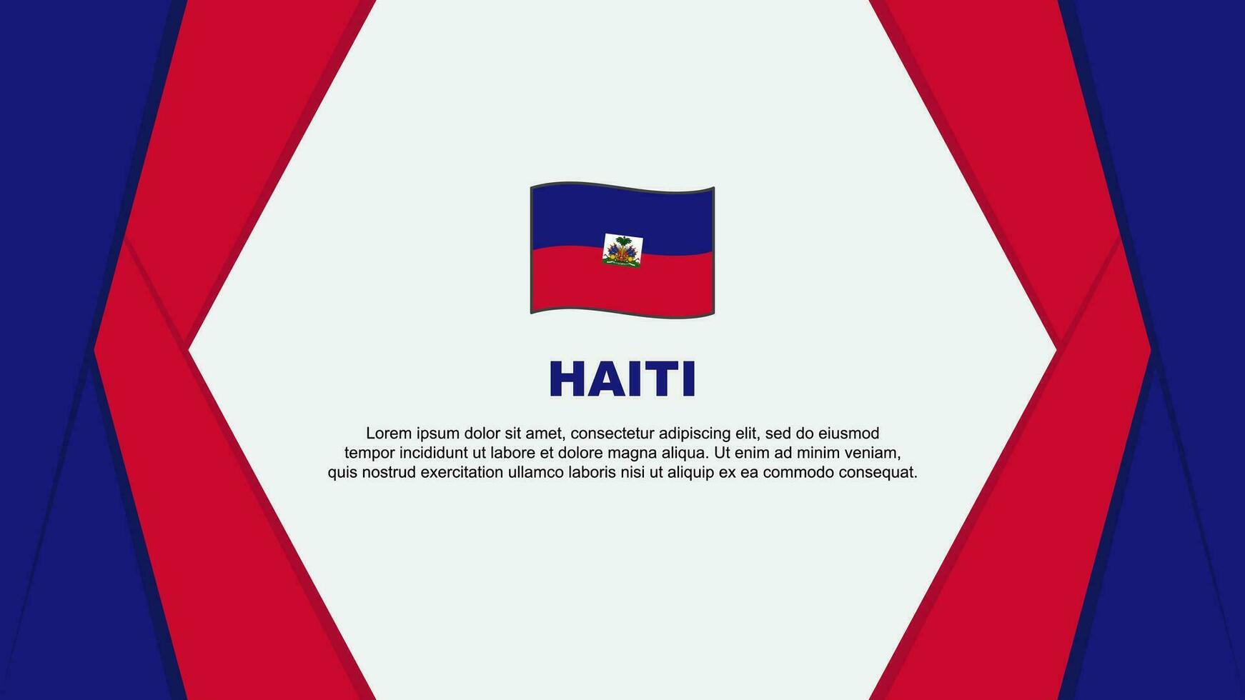 Haiti bandeira abstrato fundo Projeto modelo. Haiti independência dia bandeira desenho animado vetor ilustração. Haiti Projeto