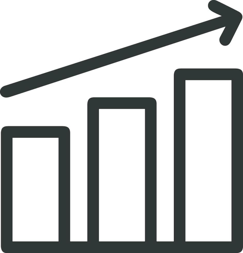 crescimento o negócio ícone símbolo vetor imagem. ilustração do a progresso esboço infográfico estratégia desenvolvimento Projeto imagem