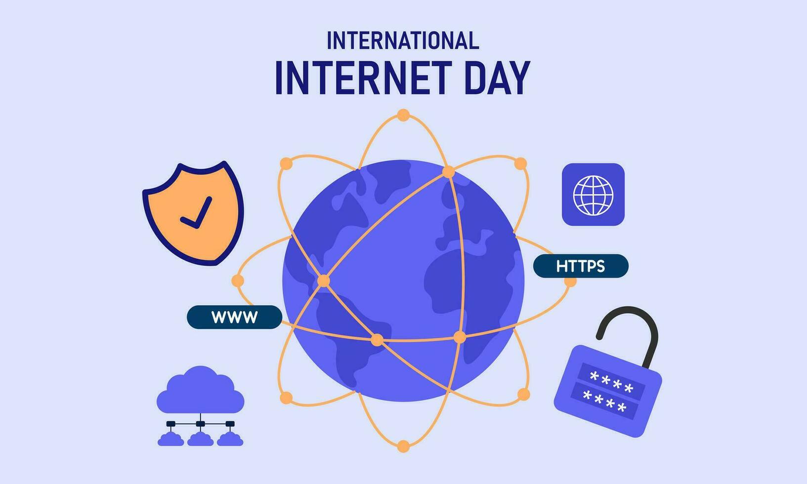 internacional Internet dia criativo conceito fundo vetor