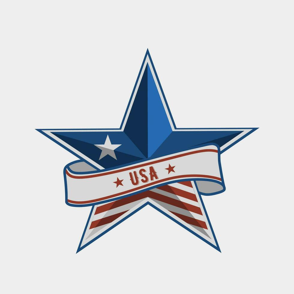 vetor do EUA Estrela logotipo perfeito para imprimir, camiseta projeto, etc