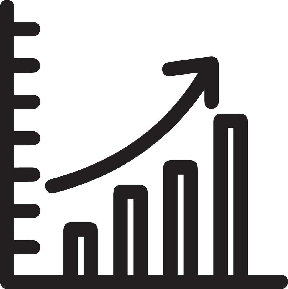 crescimento o negócio ícone símbolo vetor imagem. ilustração do a progresso esboço infográfico estratégia desenvolvimento Projeto imagem