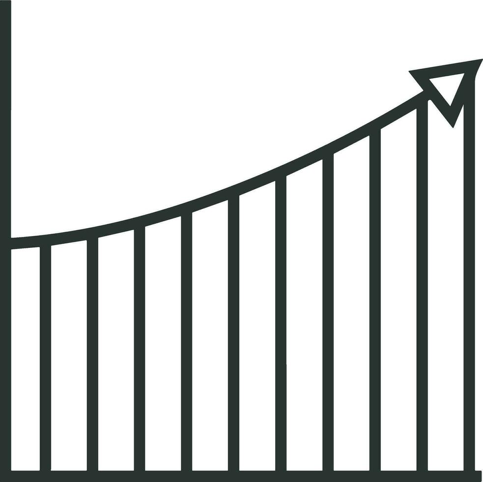 crescimento o negócio ícone símbolo vetor imagem. ilustração do a progresso esboço infográfico estratégia desenvolvimento Projeto imagem