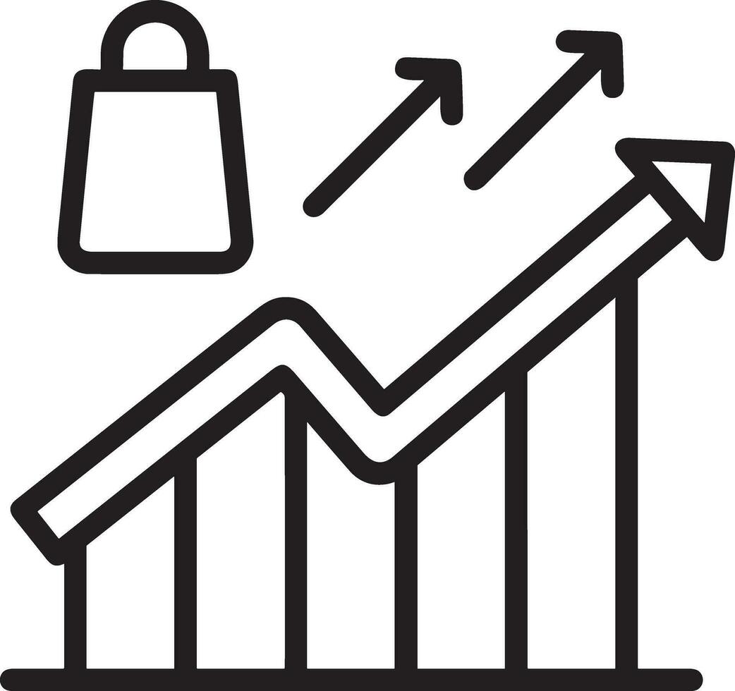 crescimento o negócio ícone símbolo vetor imagem. ilustração do a progresso esboço infográfico estratégia desenvolvimento Projeto imagem