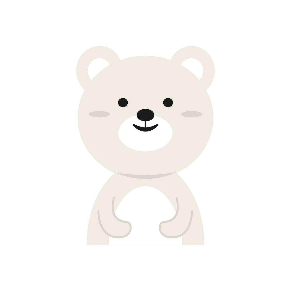 polar Urso animal fofa ilustração vetor . personagem fofa animal . bebê animal ilustração .