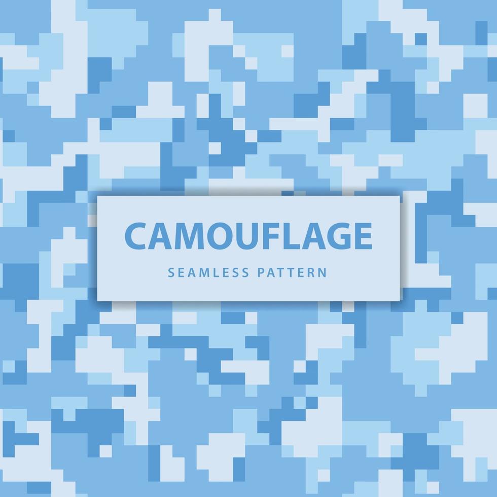 Padrão sem emenda de camuflagem de pixel militar e militar vetor