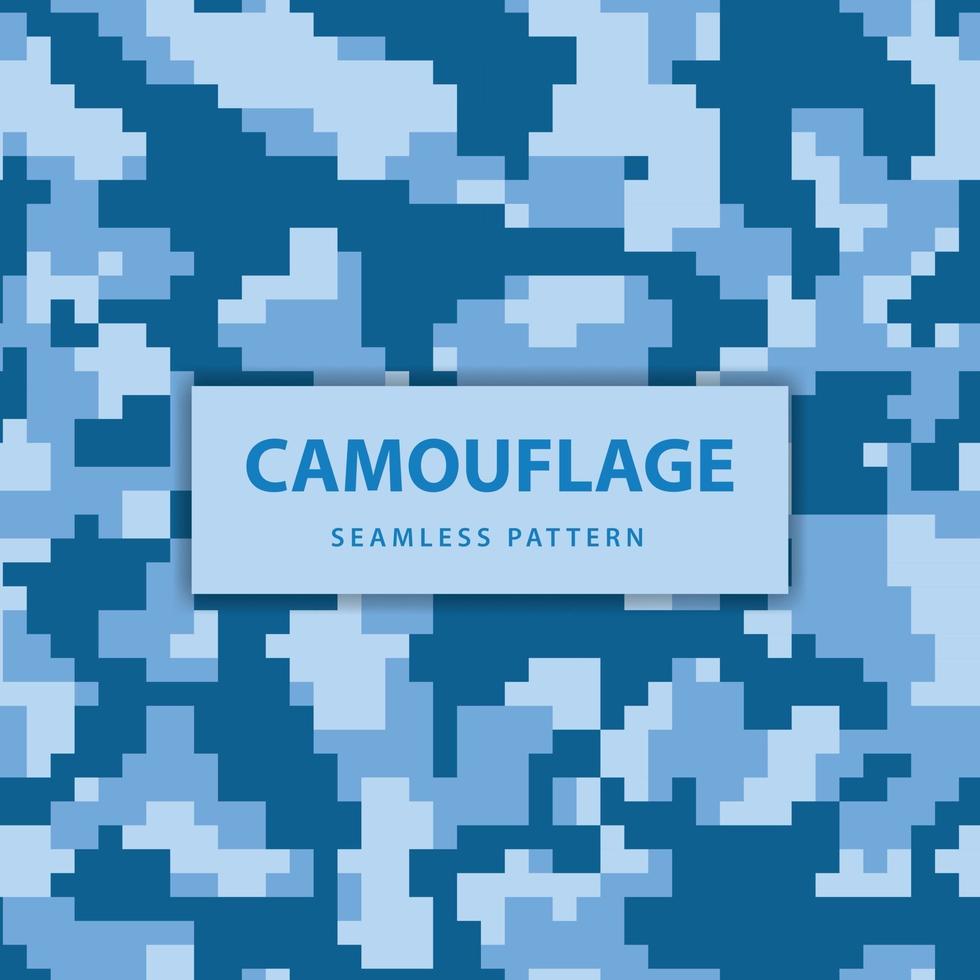 Padrão sem emenda de camuflagem de pixel militar e militar vetor