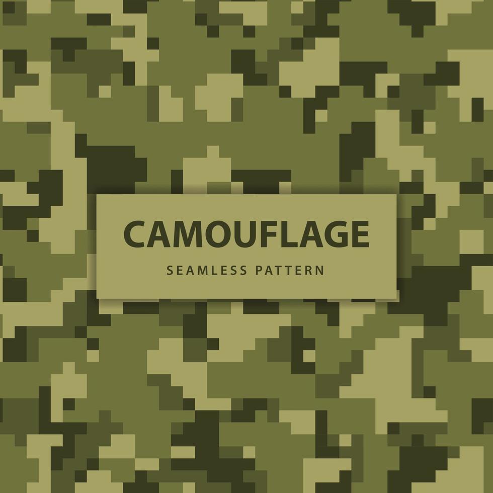 Padrão sem emenda de camuflagem de pixel militar e militar vetor