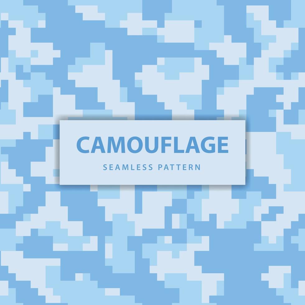 Padrão sem emenda de camuflagem de pixel militar e militar vetor