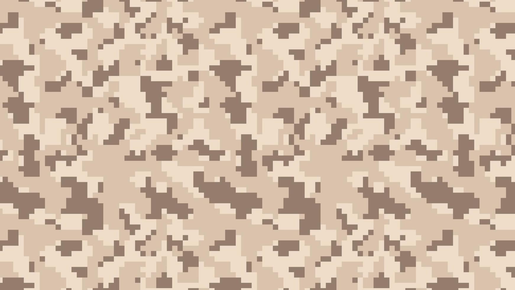 Fundo de camuflagem de pixel militar e militar vetor