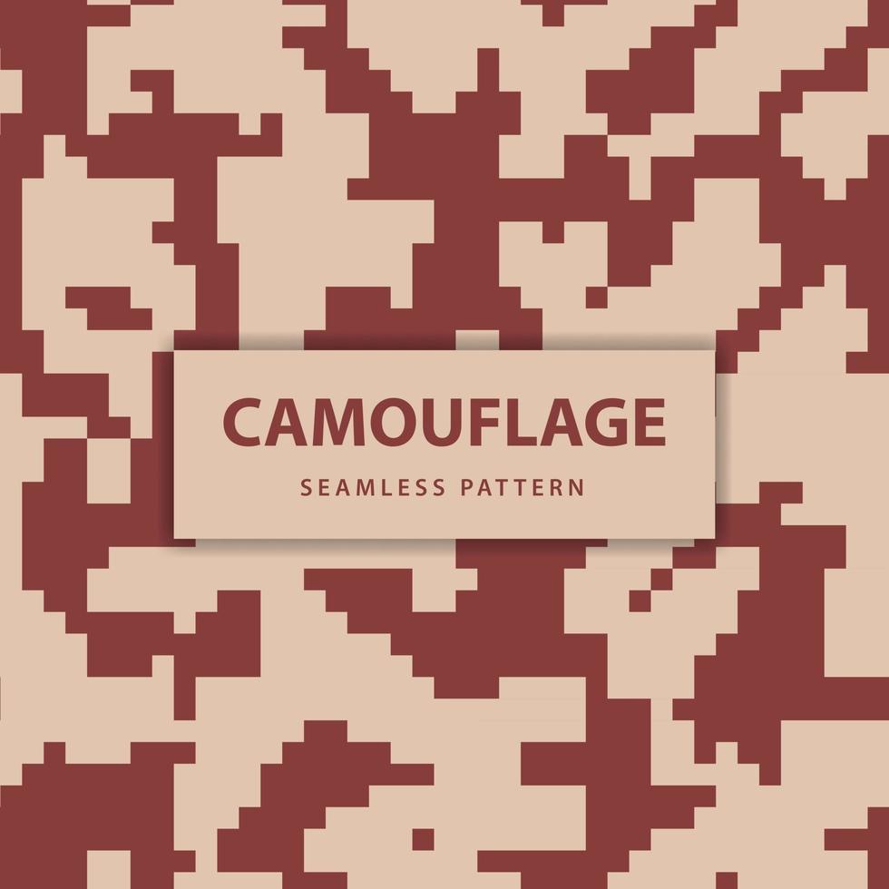 Padrão sem emenda de camuflagem de pixel militar e militar vetor