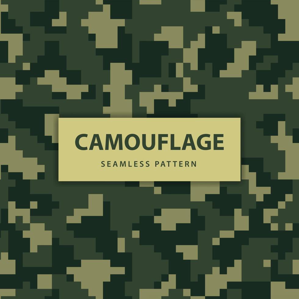 Padrão sem emenda de camuflagem de pixel militar e militar vetor