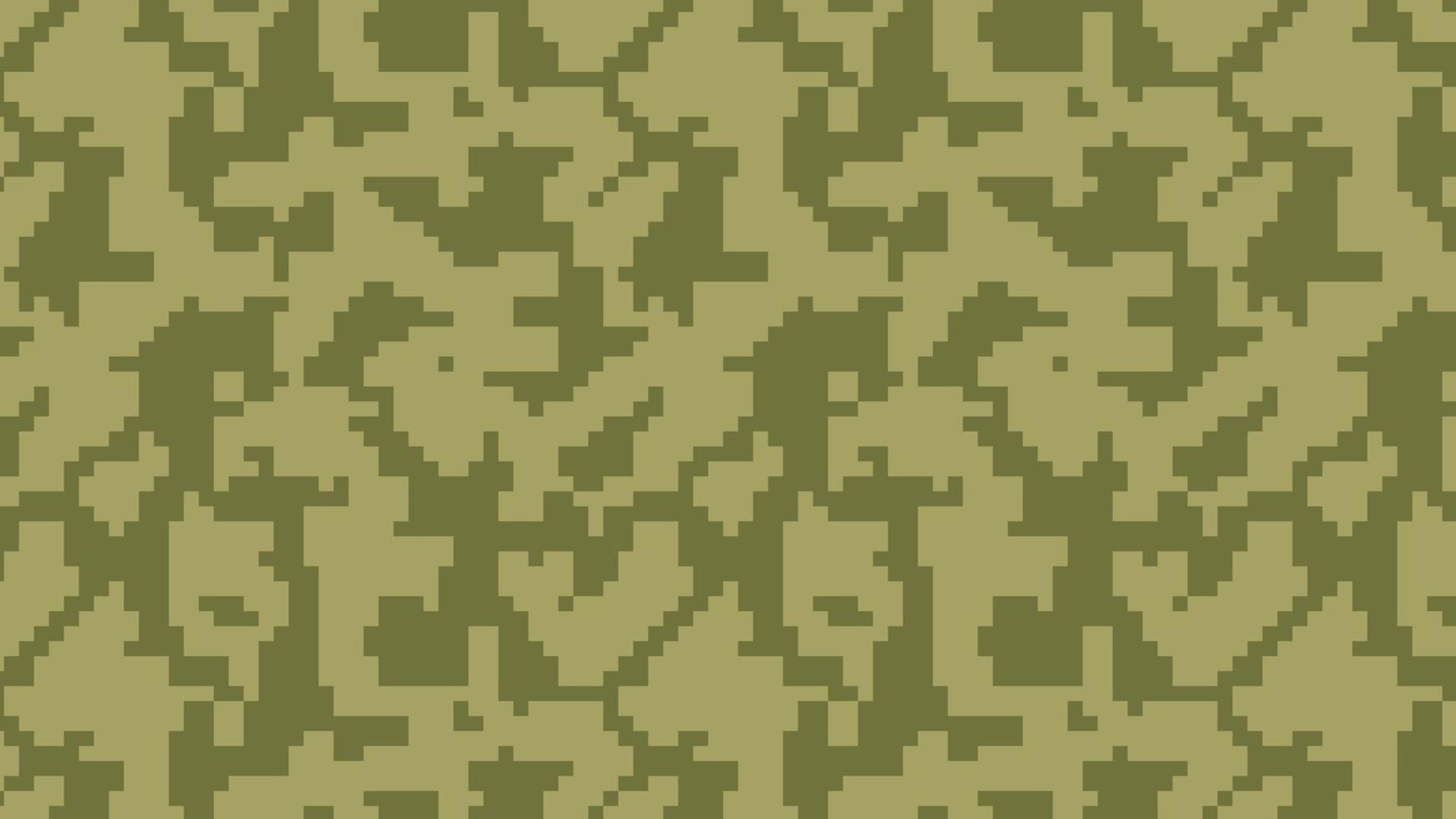 Fundo de camuflagem de pixel militar e militar vetor