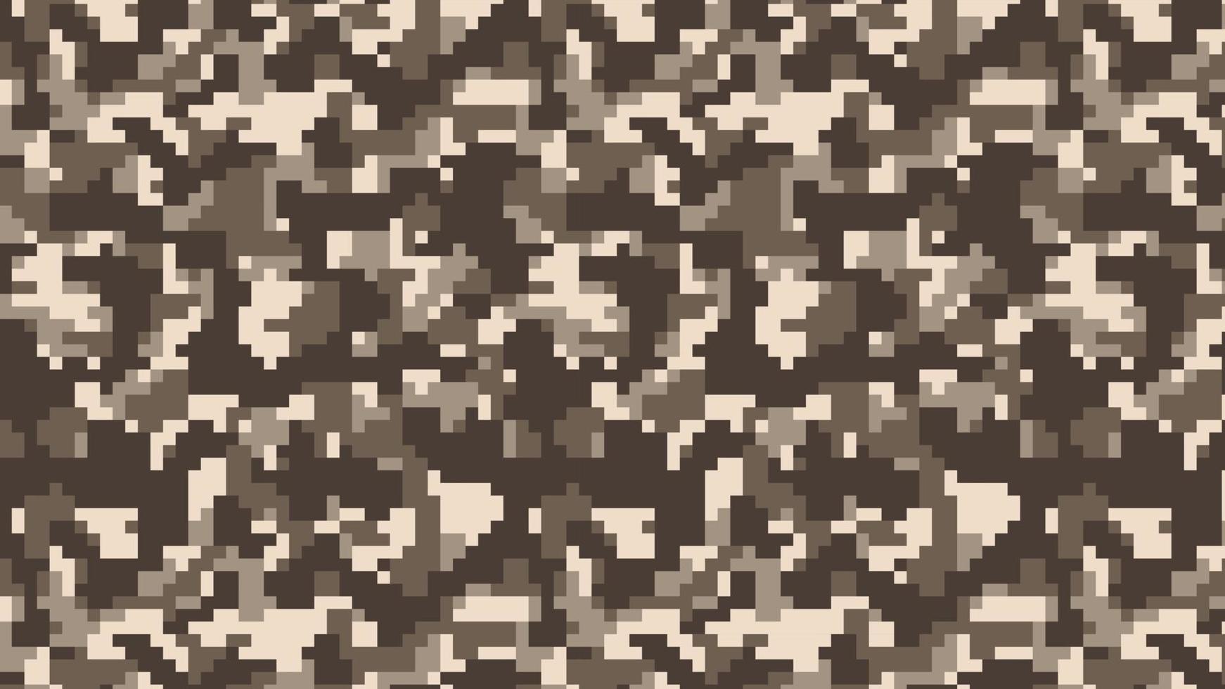 Fundo de camuflagem de pixel militar e militar vetor