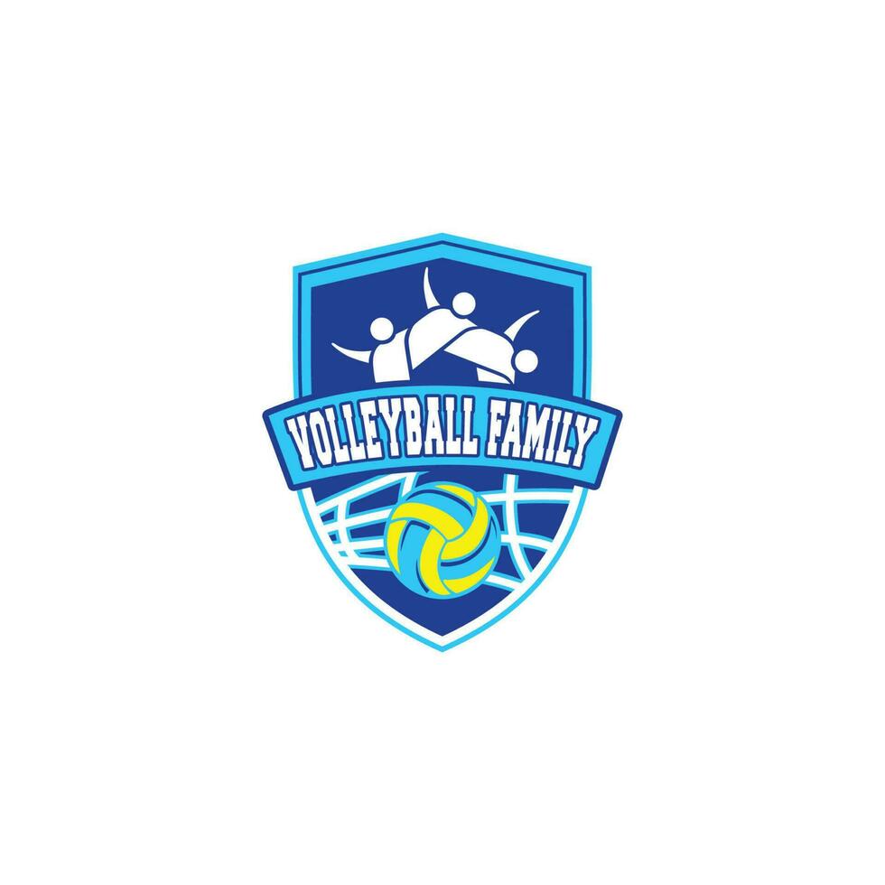 família voleibol equipe modelo fundo logotipo Projeto livre vetor