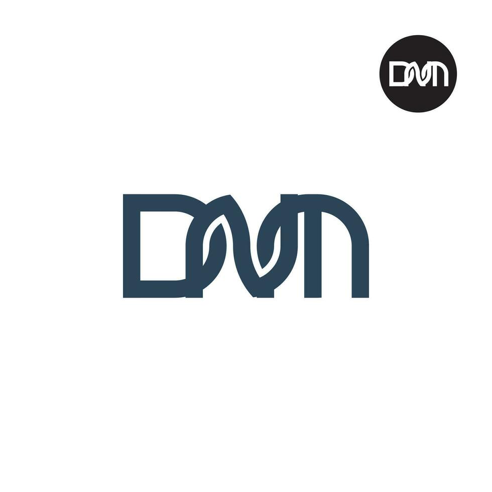 carta dnm monograma logotipo Projeto vetor