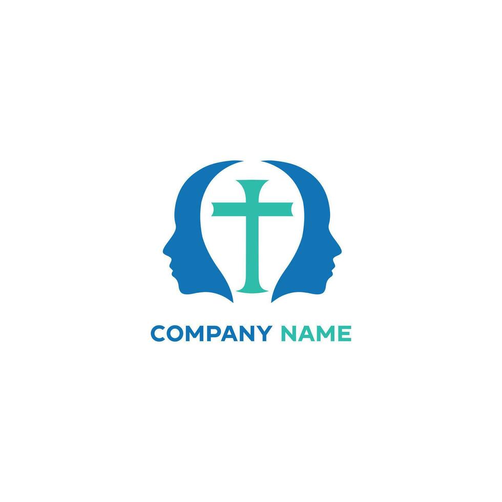 Igreja logotipo. Cruz logotipo Projeto inspiração vetor