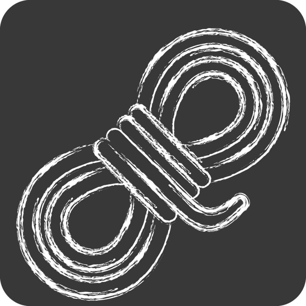 ícone corda. relacionado para mineração símbolo. giz estilo. simples Projeto editável. simples ilustração vetor
