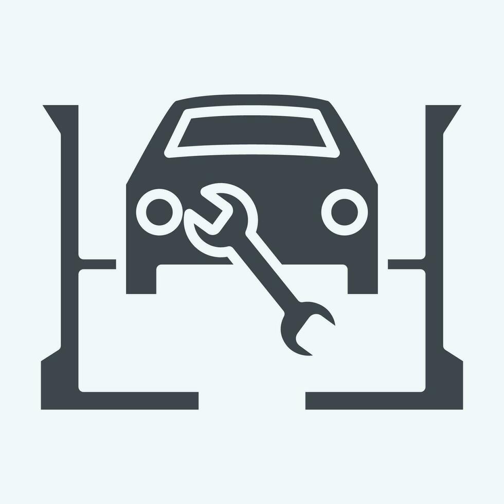 ícone serviço. relacionado para carro ,automotivo símbolo. glifo estilo. simples Projeto editável. simples ilustração vetor