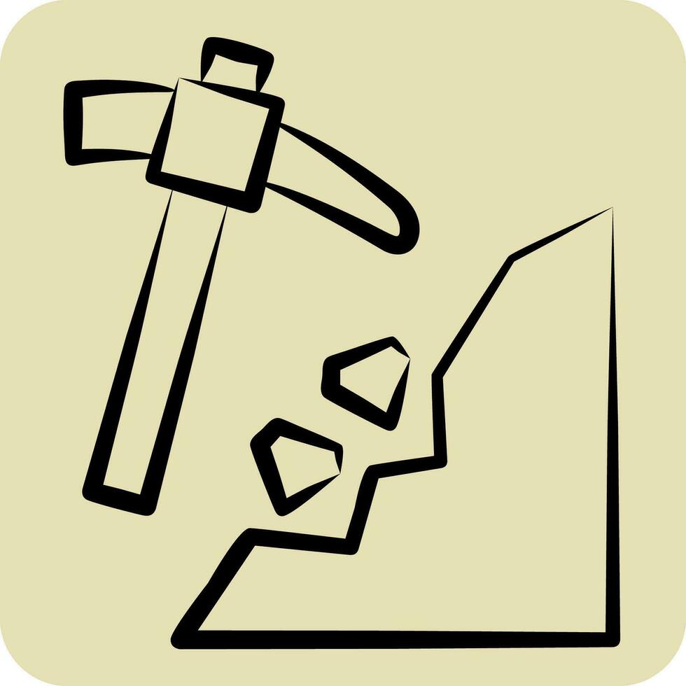 ícone mineração. relacionado para mineração símbolo. mão desenhado estilo. simples Projeto editável. simples ilustração vetor