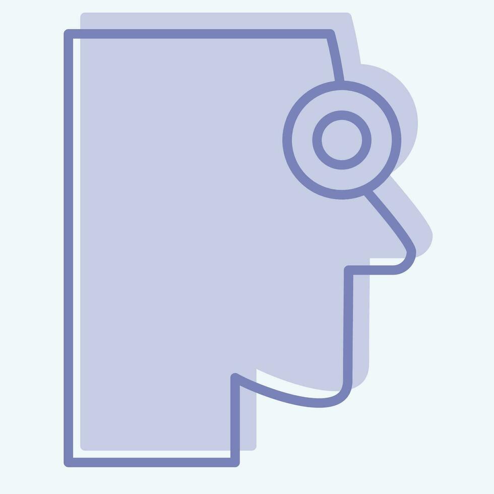 ícone nariz dor. relacionado para corpo dor símbolo. dois tom estilo. simples Projeto editável. simples ilustração vetor