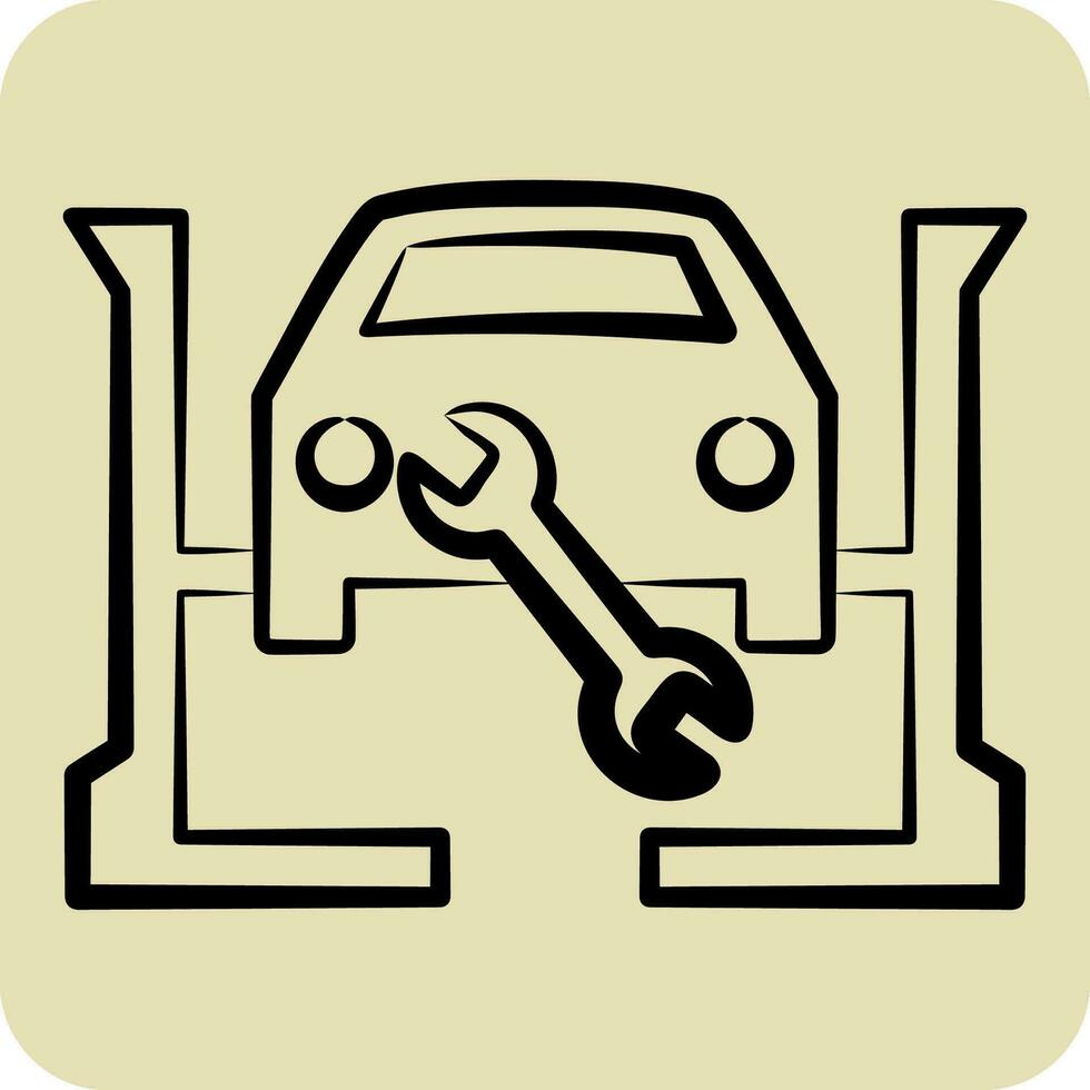 ícone serviço. relacionado para carro ,automotivo símbolo. mão desenhado estilo. simples Projeto editável. simples ilustração vetor