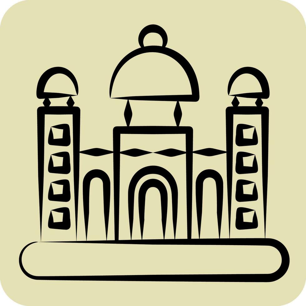 ícone dhaka. relacionado para capital símbolo. mão desenhado estilo. simples Projeto editável. simples ilustração vetor