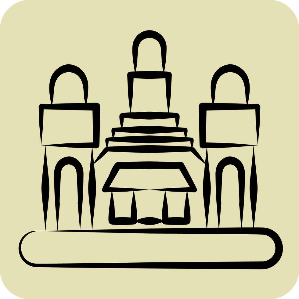 ícone Bangkok. relacionado para capital símbolo. mão desenhado estilo. simples Projeto editável. simples ilustração vetor
