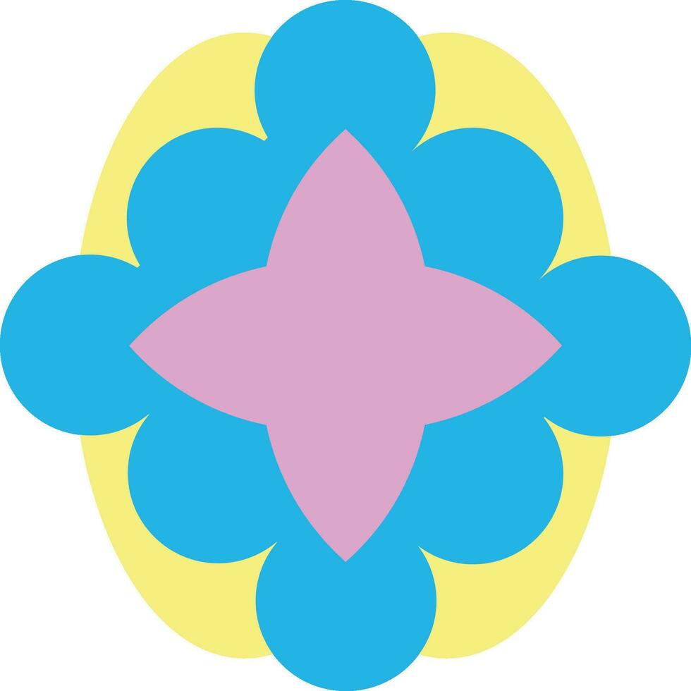 luz azul Rosa simples geométrico flor elemento vetor