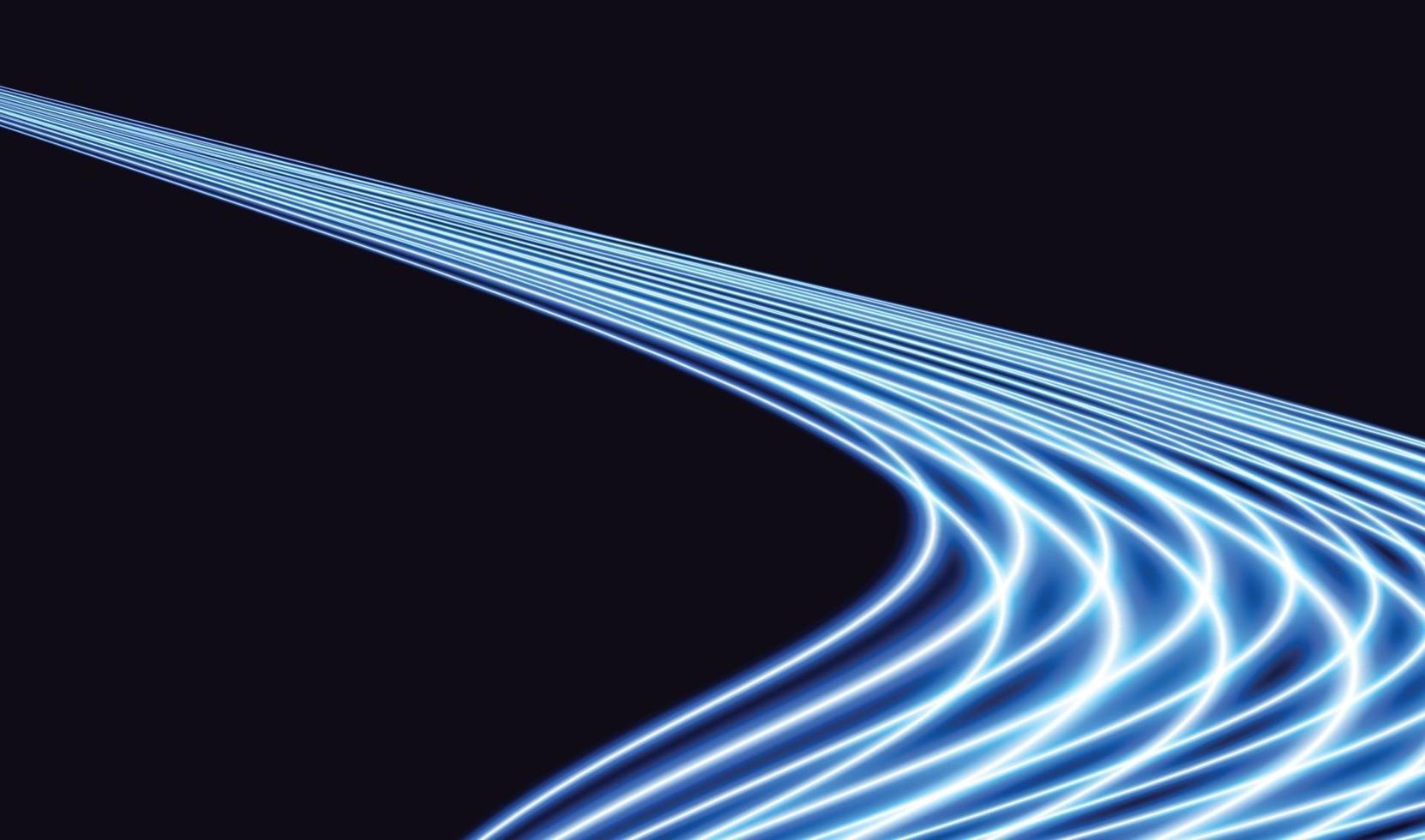 trilhas de luz coloridas abstratas com efeito de desfoque de movimento. fundo de velocidade. projeto de conceito de luz. ilustração vetorial vetor