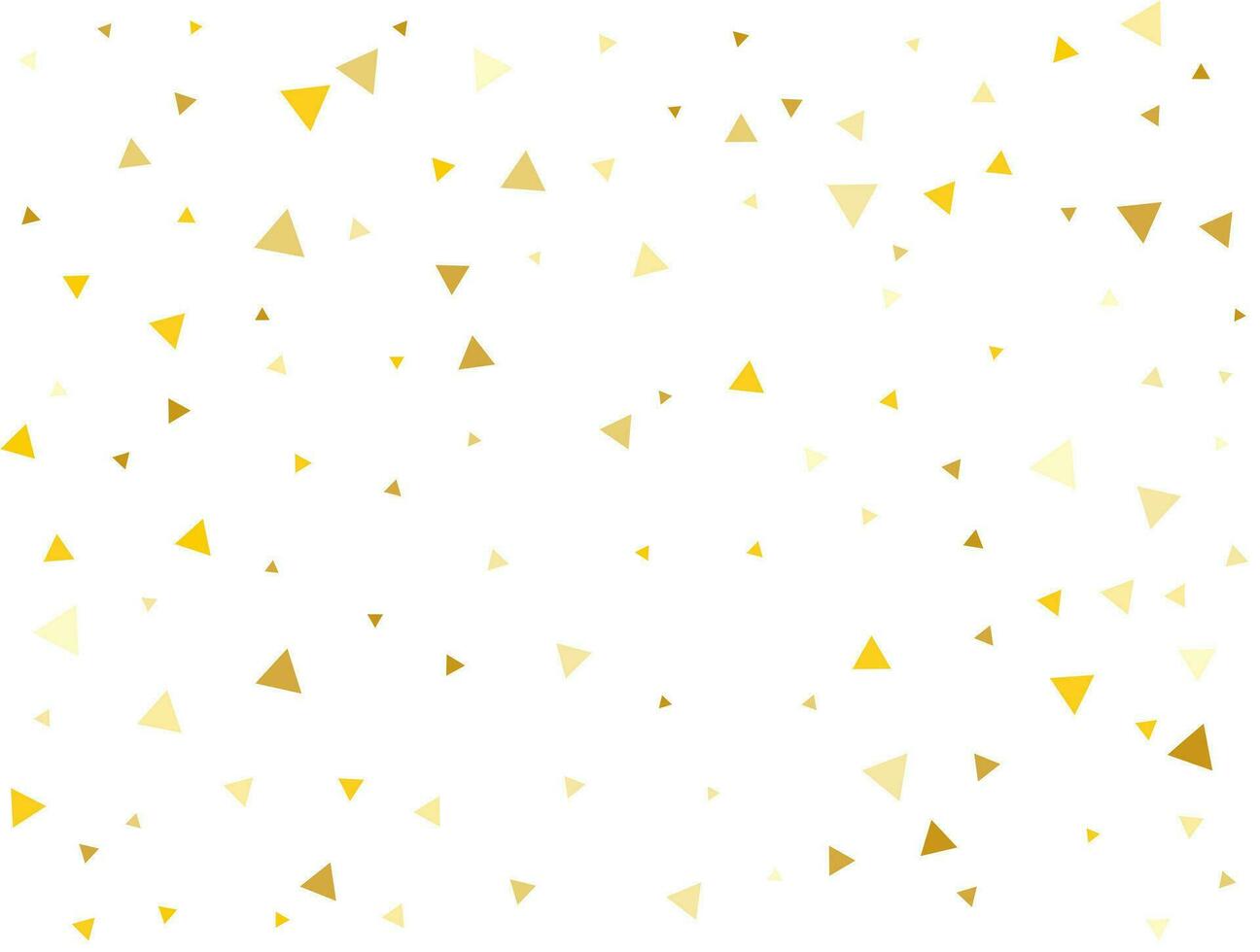 dourado triangular confete. vetor ilustração