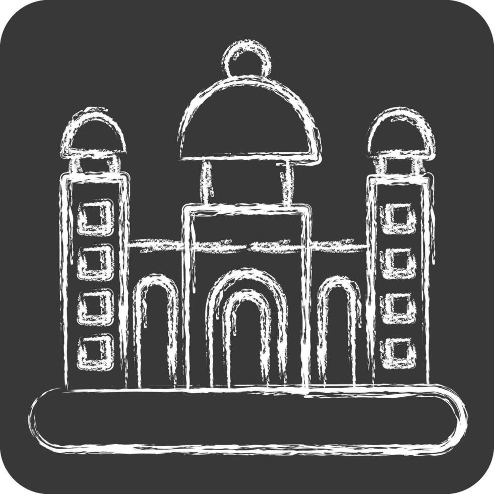 ícone dhaka. relacionado para capital símbolo. giz estilo. simples Projeto editável. simples ilustração vetor