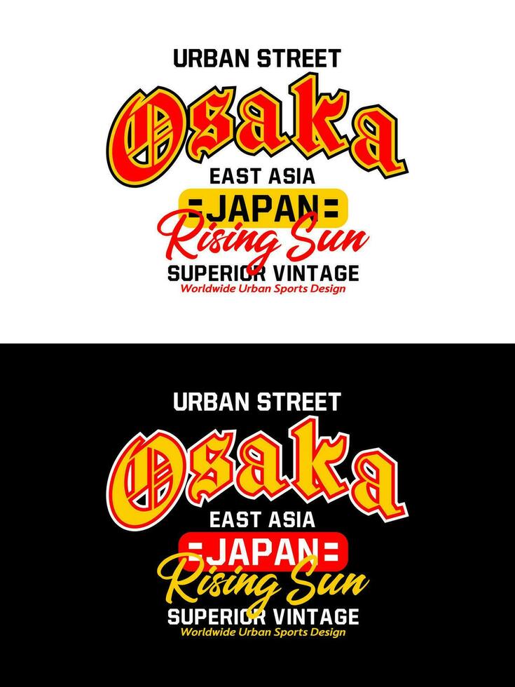 Osaka vintage Faculdade time do colégio projeto, para impressão em t camisas etc. vetor