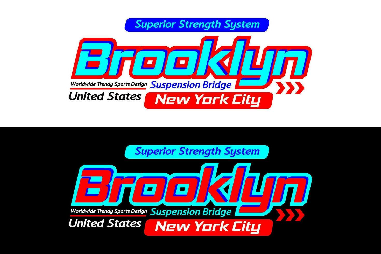 Brooklyn urbano Esportes projeto, para impressão em t camisas etc. vetor