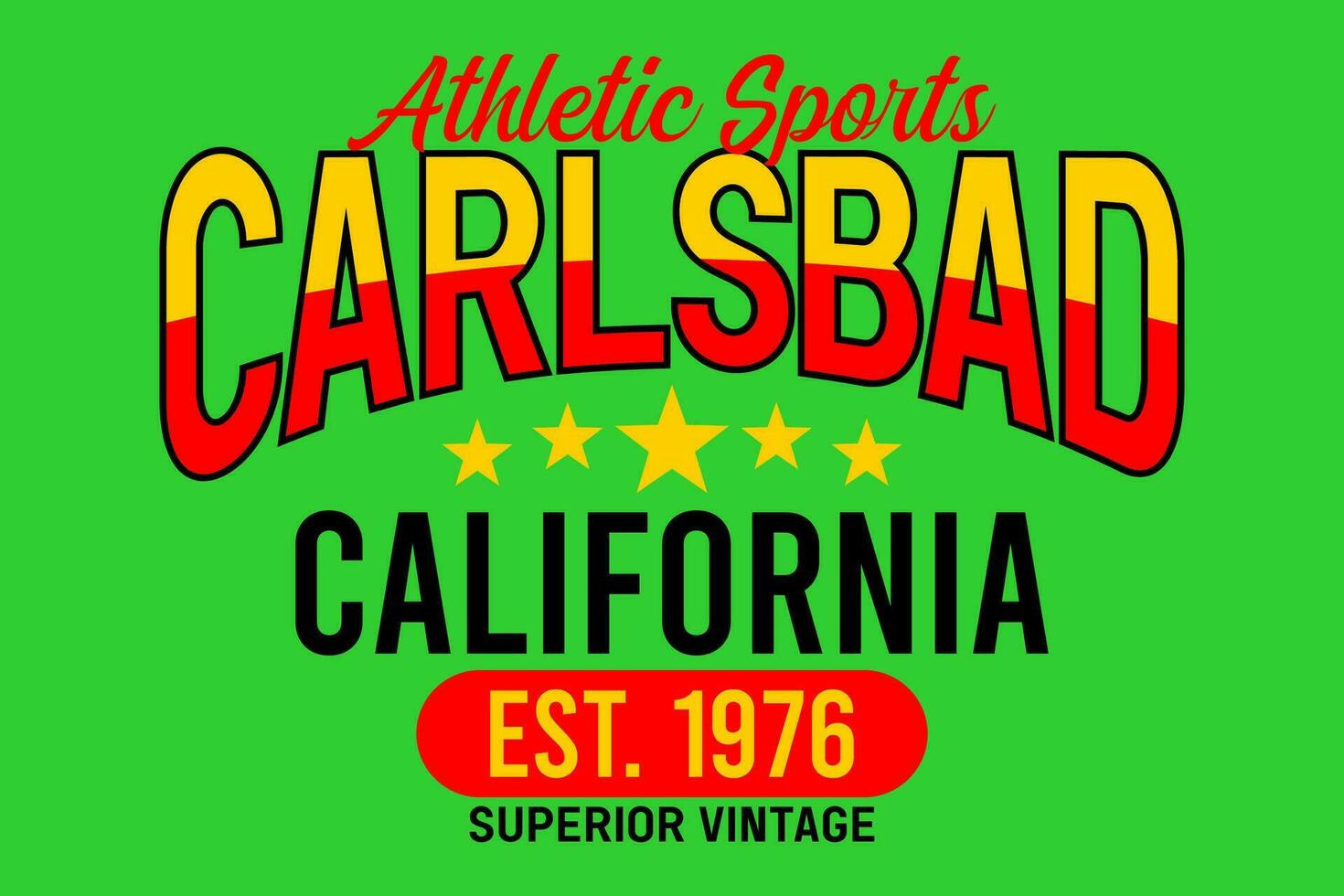 Carlsbad Califórnia vintage faculdade, para impressão em t camisas etc. vetor