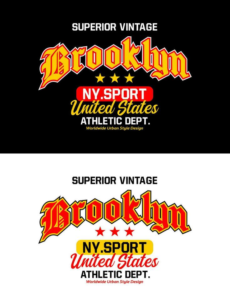Brooklyn vintage Faculdade time do colégio, para impressão em t camisas etc. vetor