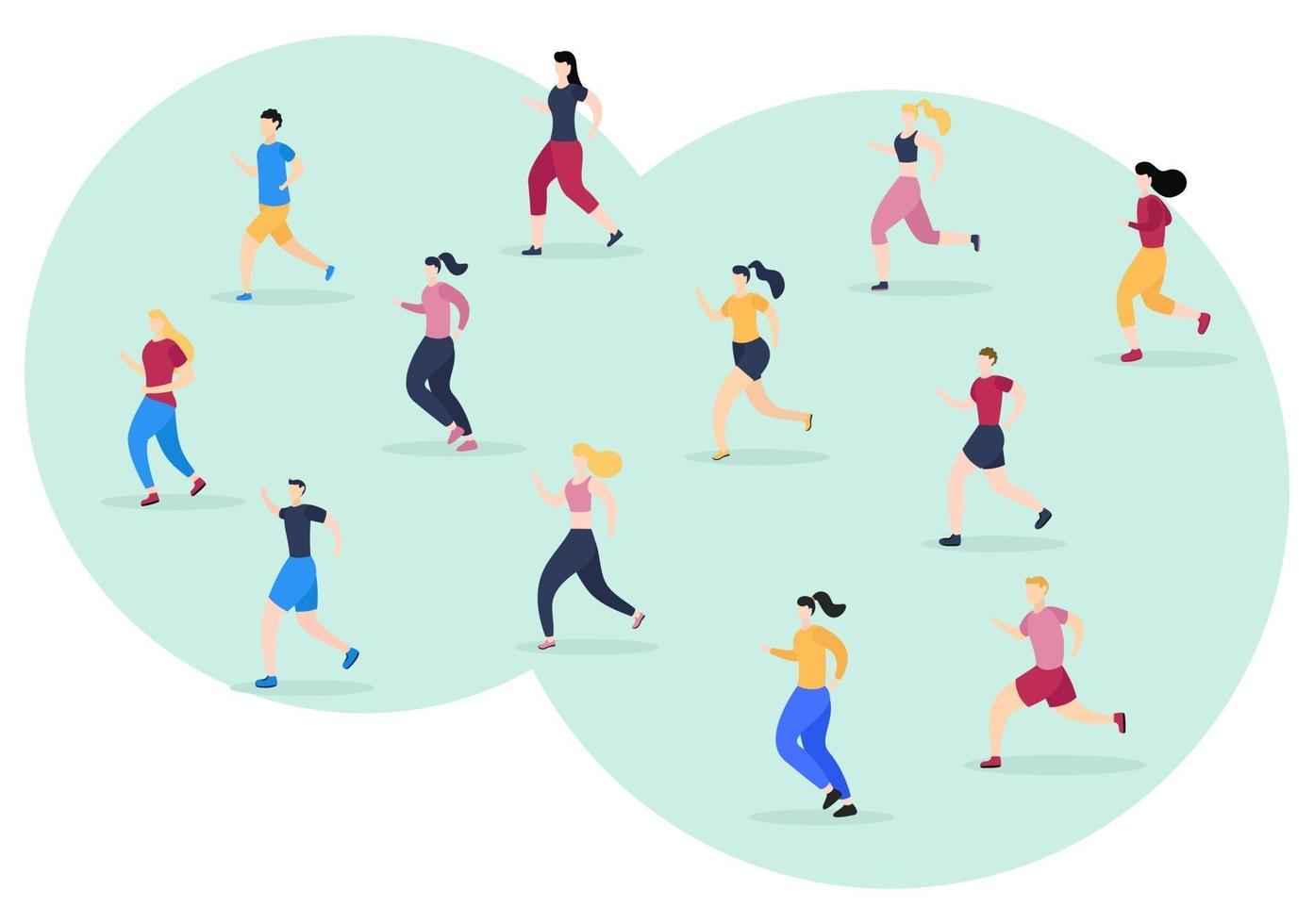 ilustração de fundo de esportes para correr ou correr vetor