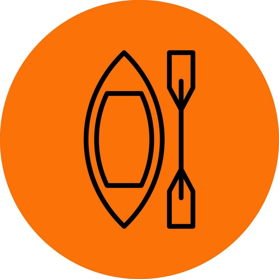 design de ícone de vetor de canoa