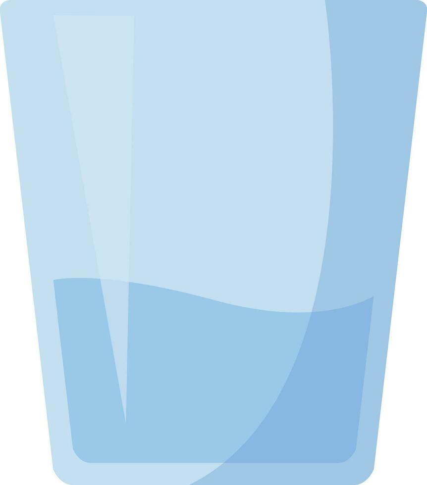 vidro do água plano Projeto isolado em branco fundo vetor